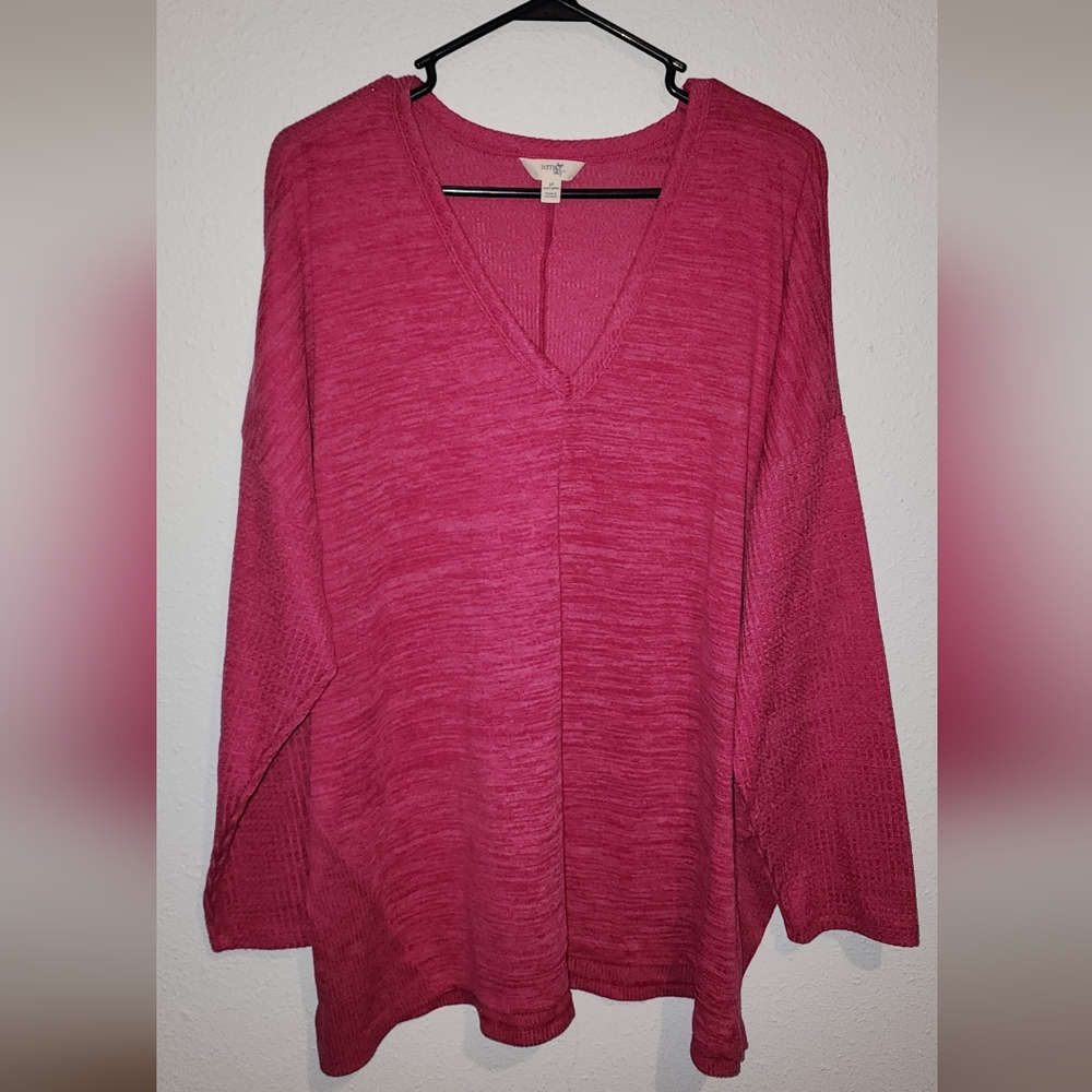 Pink V-Neck Sweater